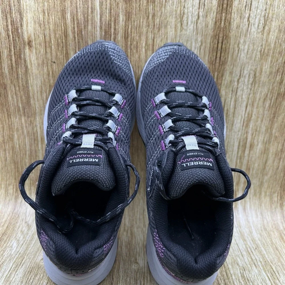 Merrell Fly Strike Women's Size 6 Trail‎ Running Shoes Sneakers Black Purple